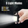 LED Keychain Flashlight, Portable Magnetic Super Bright Torch with USB Charging, Camping Lantern, Outdoor EDC Light for Hiking