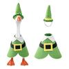 Mini Desk Goose Outfit 7 Inch Goose Statue Costume Felt Goose Clothes with Headpiece for Easter St. Patrick Day Table Key Holder Decor