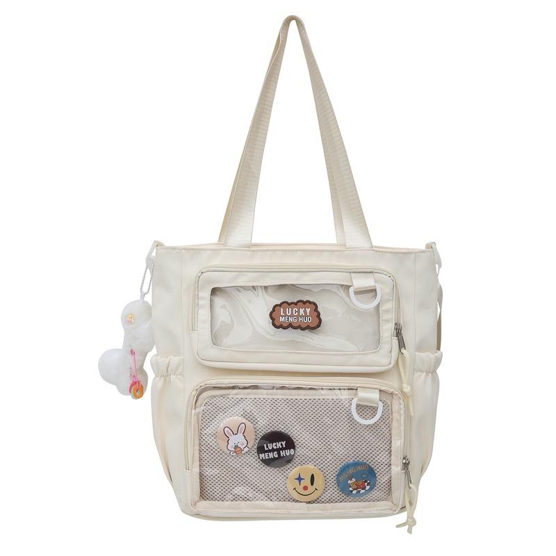 Mori large-capacity backpack female ins college style soft sister girl versatile transparent pain bag student class schoolbag