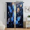 Versatile Polyester Transparent Curtains Home Decoration Butterfly Use Bedrooms Living Rooms Curtain Set Of 2 Made Washable Room Ready