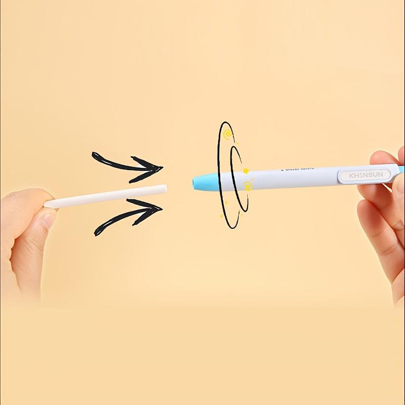 Creative Pen Shape Press Type Pencil Eraser Replaceable Core Sketching Painting Writing Erase Supplies Japanese Stationery