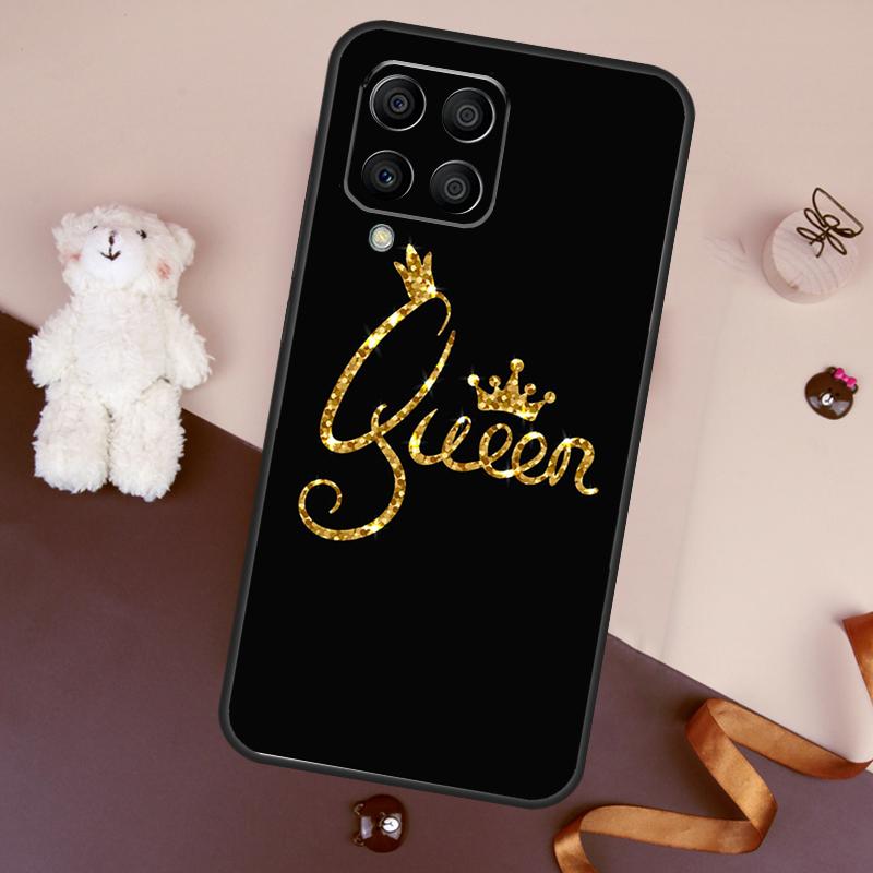 

Cute King Queen Crown Case For Samsung Galaxy M11 M31 M21 M53 M13 M32 M52 M15 M35 M55 M14 M34 M54 M06 M16 M36 M56 Samsung M21