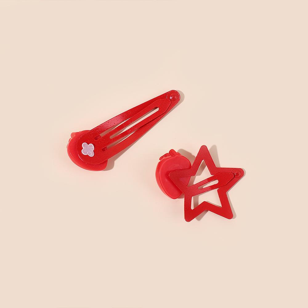 10Pcs/Set Baby Bangs BB Hair Clips Cute Sweet Strawberry Star Side Hairpins For Girls Children Daily Headwear Hair Accessories