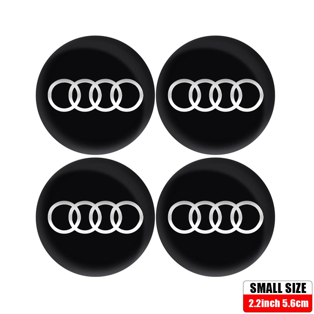 For Audi A4 4Pcs Car Wheel Hub Caps Auto Emblem Tyre Center Covers Accessories For Audi A1 A2 A3 A4 A5 A6 A7 A8 S Quyttro Sline RS Q2 Q3 TT