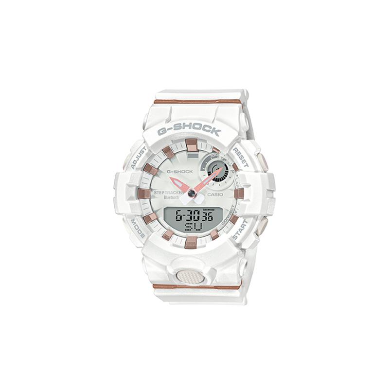Casio G-SQUAD Series GMA-B800 Bluetooth Connected Fitness Multi-Function Sports 200 Meters Waterproof Quartz Movement Resin Strap GMA-B800-7APR белый