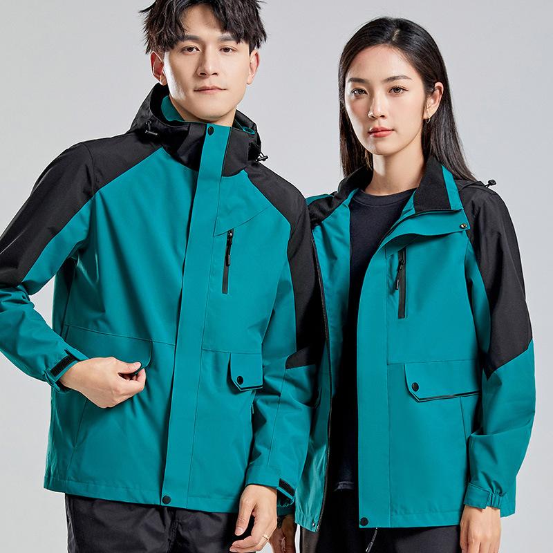 Unisex Windproof Embroidered Team Jacket for Men Women Hiking Workwear Travel Outdoor Jackets