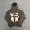 Bluza z kapturem z grafiką Broken Planet Męska Luźny krój Hip Hop Streetwear