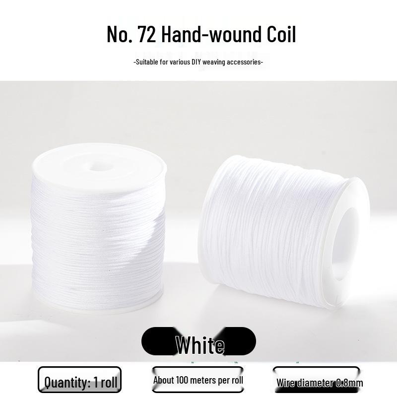 Mehrfarbig Nein. 72 Handgeflochtenes Perlenkordel-Set - Strapazierfähiges Knoten- & Armbandmaterial