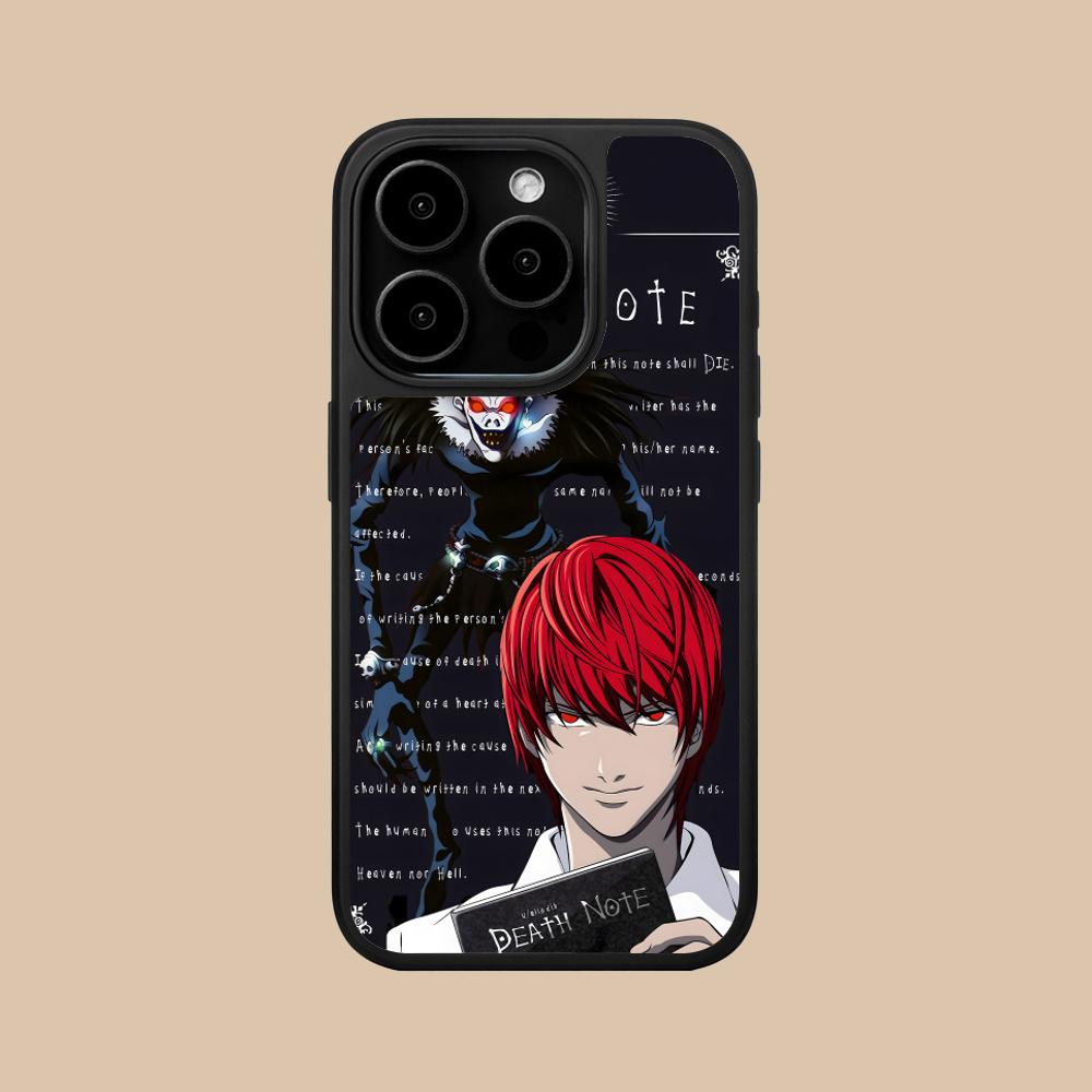 

Чехол для мобильного телефона Death Note Кира Лайт для iPhone 17 16 15 14 13 12 11 Air Pro Max Plus Матовая поверхность Цветная крышка Чехол iPhone 11