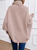 European & American Casual Open Knit Cardigan: Women's Loose, Big Collar, Lantern Sleeve, Lazy Style