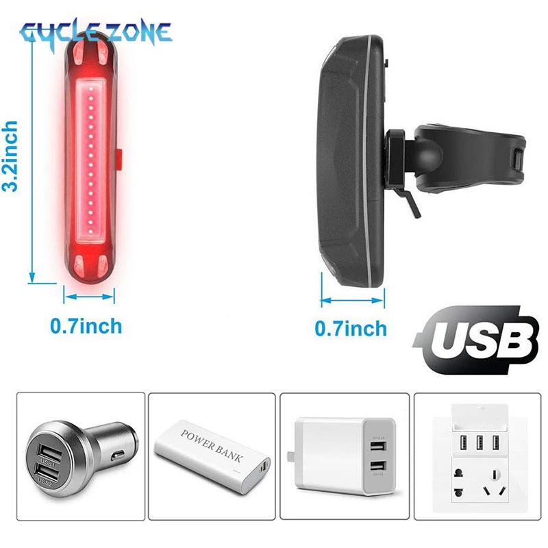 Bike Tail Light USB Rechargeable LED Bicycle Rear Lights Night Cycling Safety Warning Light Taillight MTB Bike Easy To Install