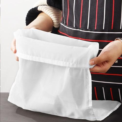 EDHUUJSI Nylon Strainer Bag, Easy To Clean, Healthy and Safety Nylon with Rope, Versatile, White, 300 Mesh, 20x30cm