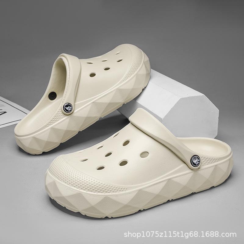 Summer New Men's Hole Shoes Platform Non-slip Wear-resistant Fashion Versatile Leisure Outdoor Beach Bag Head Drag