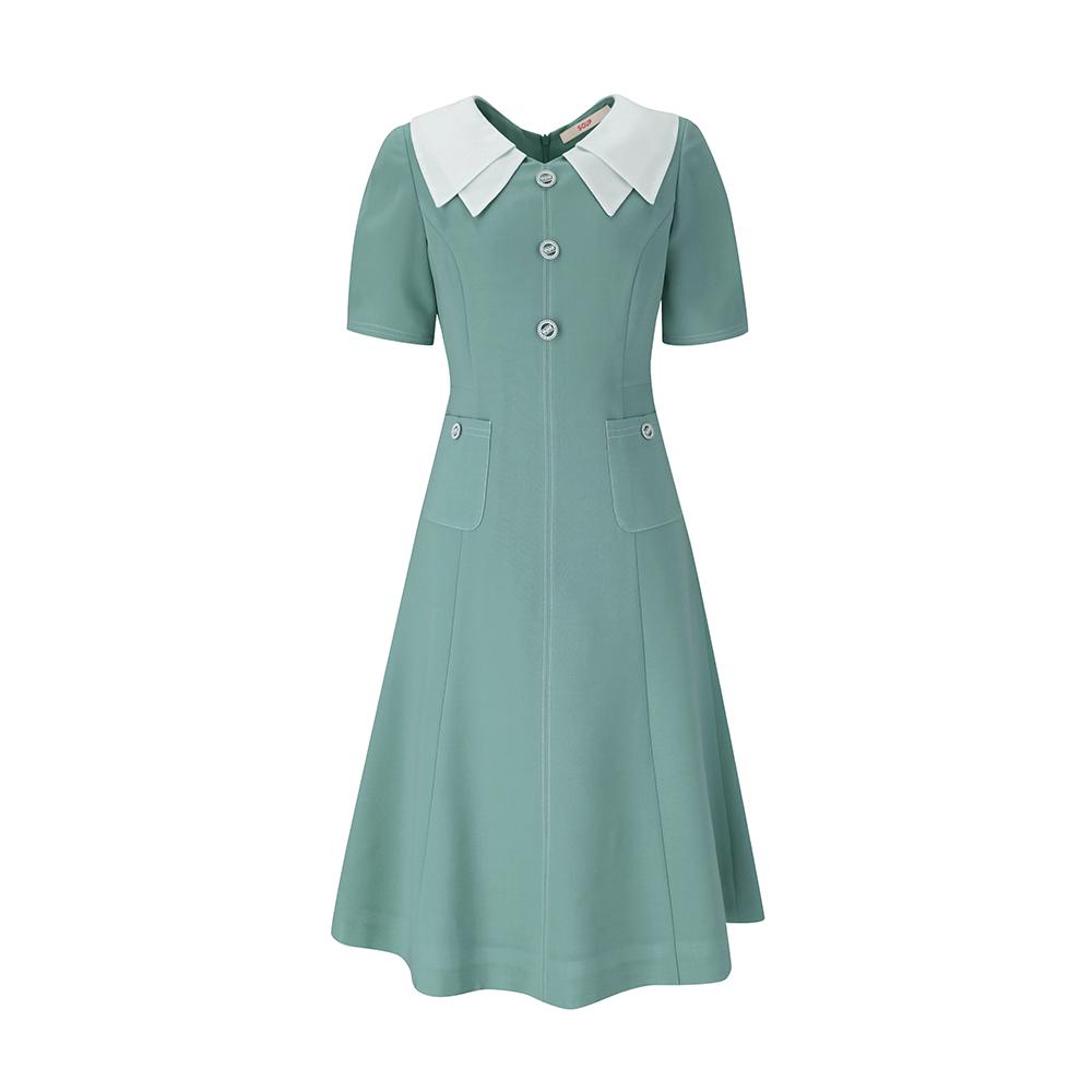 SOUP Double Collar Stitch Long Dress (Oz5Opq4)