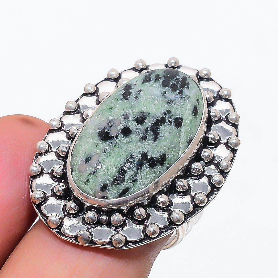 Natural Ruby Zosite Gemstone 925 Sterling Silver Jewelry Ring Size 8 m8R03