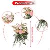 Artificial Chrysanthemum Eucalyptus Flower Wreath Hanging Decoration Teardrop for
