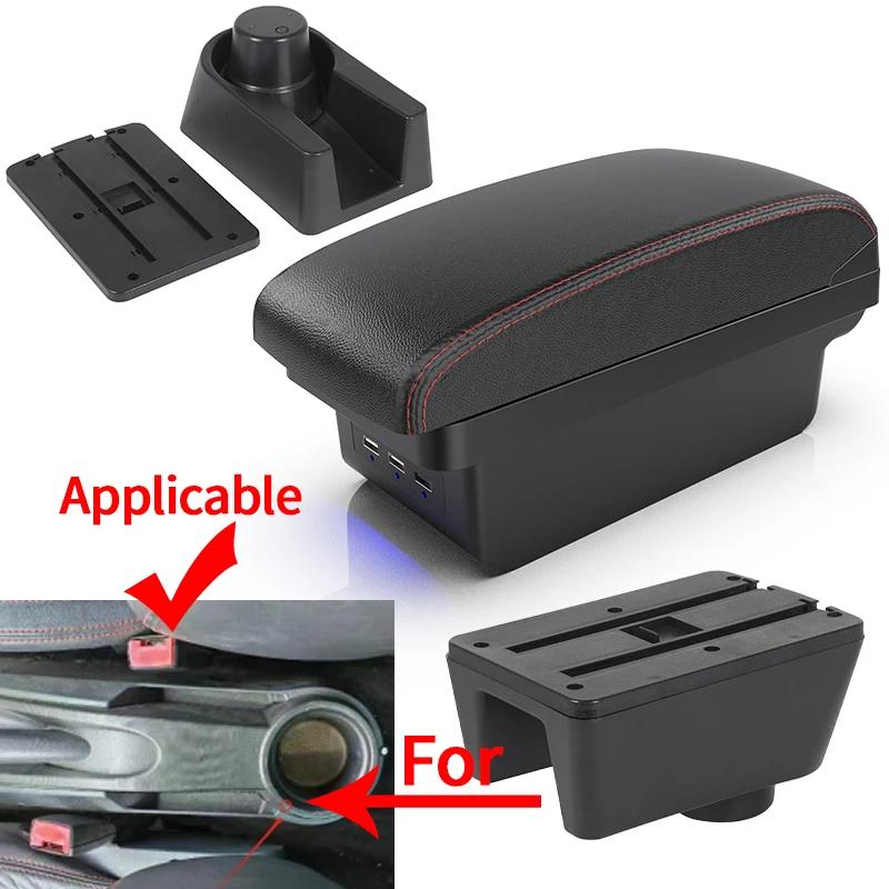 For SEAT Ibiza 6j Ibiza 6L Armrest Box Car Center Console Armrest Modified Multi-function Storage USB Interior Accessories