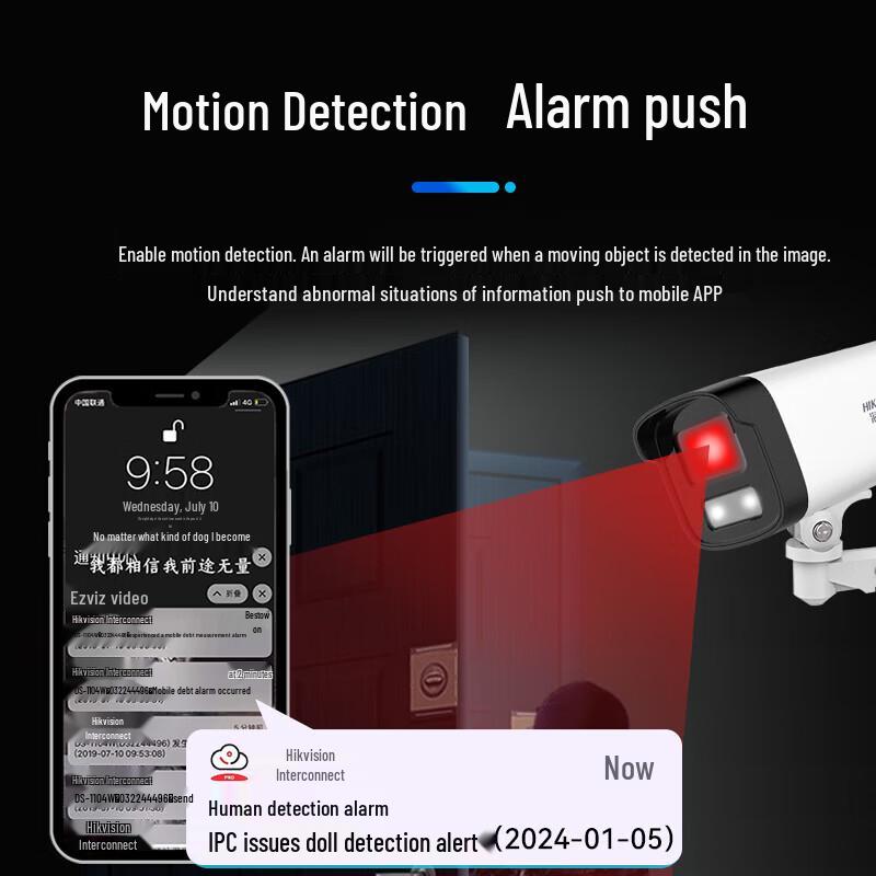Hikvision 4MP PoE Full-Color Night Vision Surveillance Kit CN plug (adapter included)
