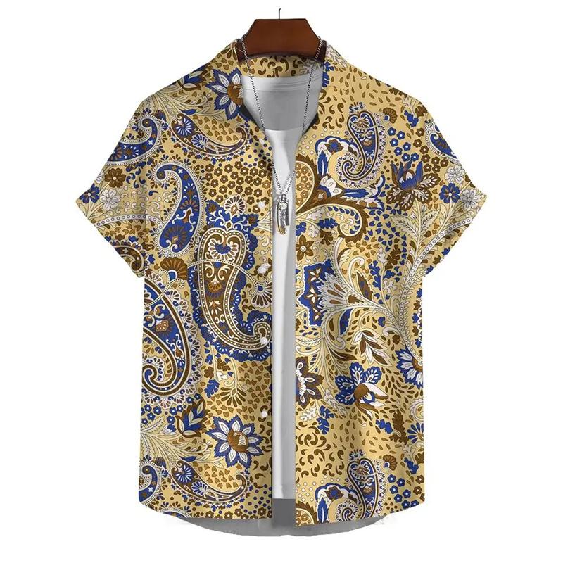 Harajuku New Summer 3D Exotic Style Floral Printing Shirts For Men Children Fashsion Cool Short Shirts Cool Streetwear Clothing