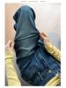 Korean Retro High-Waist Slimming Elastic Jeans for Women - Cropped, Loose, Petite Straight Leg 