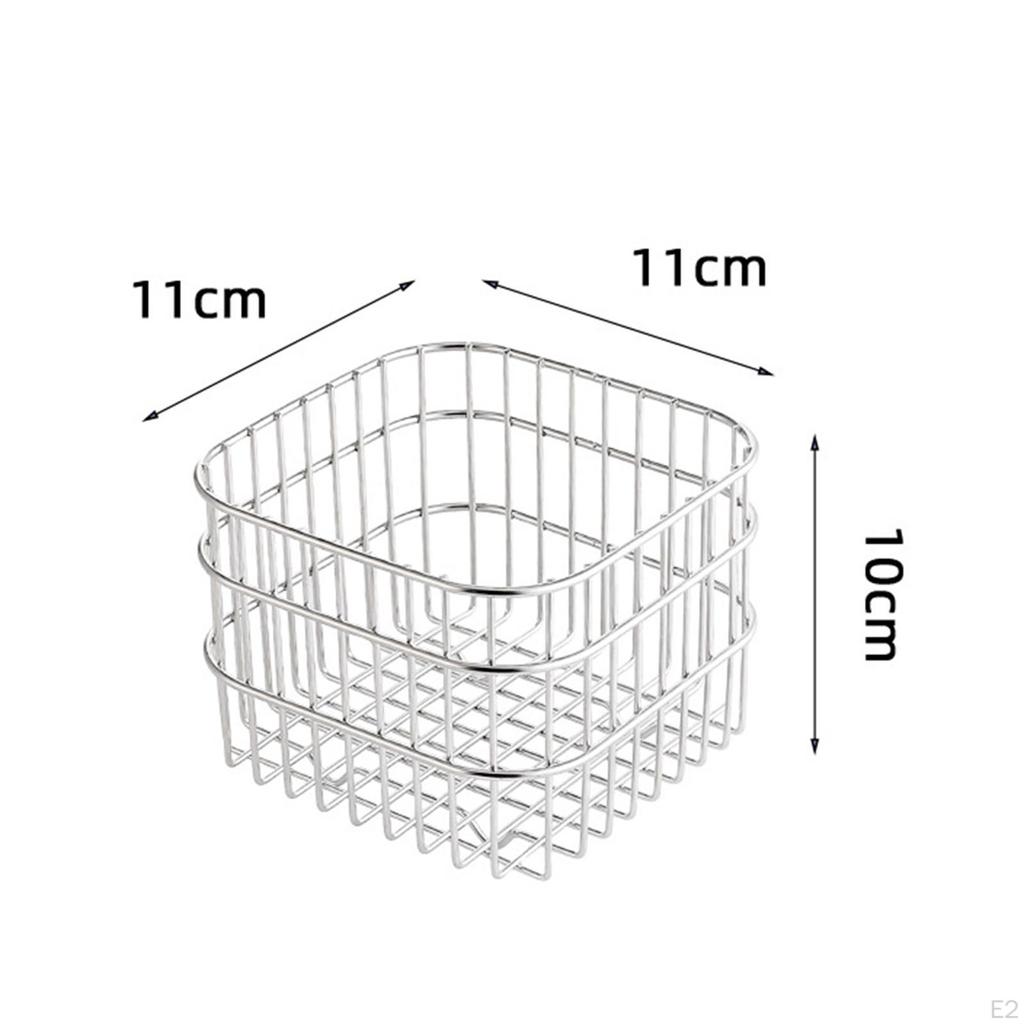 Kompaktowy metalowy kosz druciany do organizacji domu