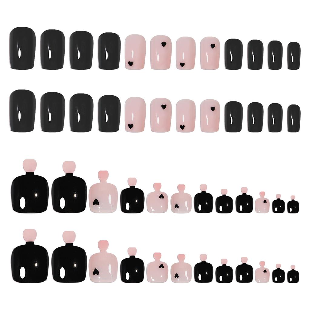 Manicure Wearing Armor Love Hands and Foots Manicure Finished Patch Fake Nail Set Wearing Armor