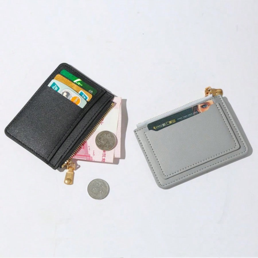Ladies Ultra-thin Card Bag Korean Version Change Bag Zipper Card Bag