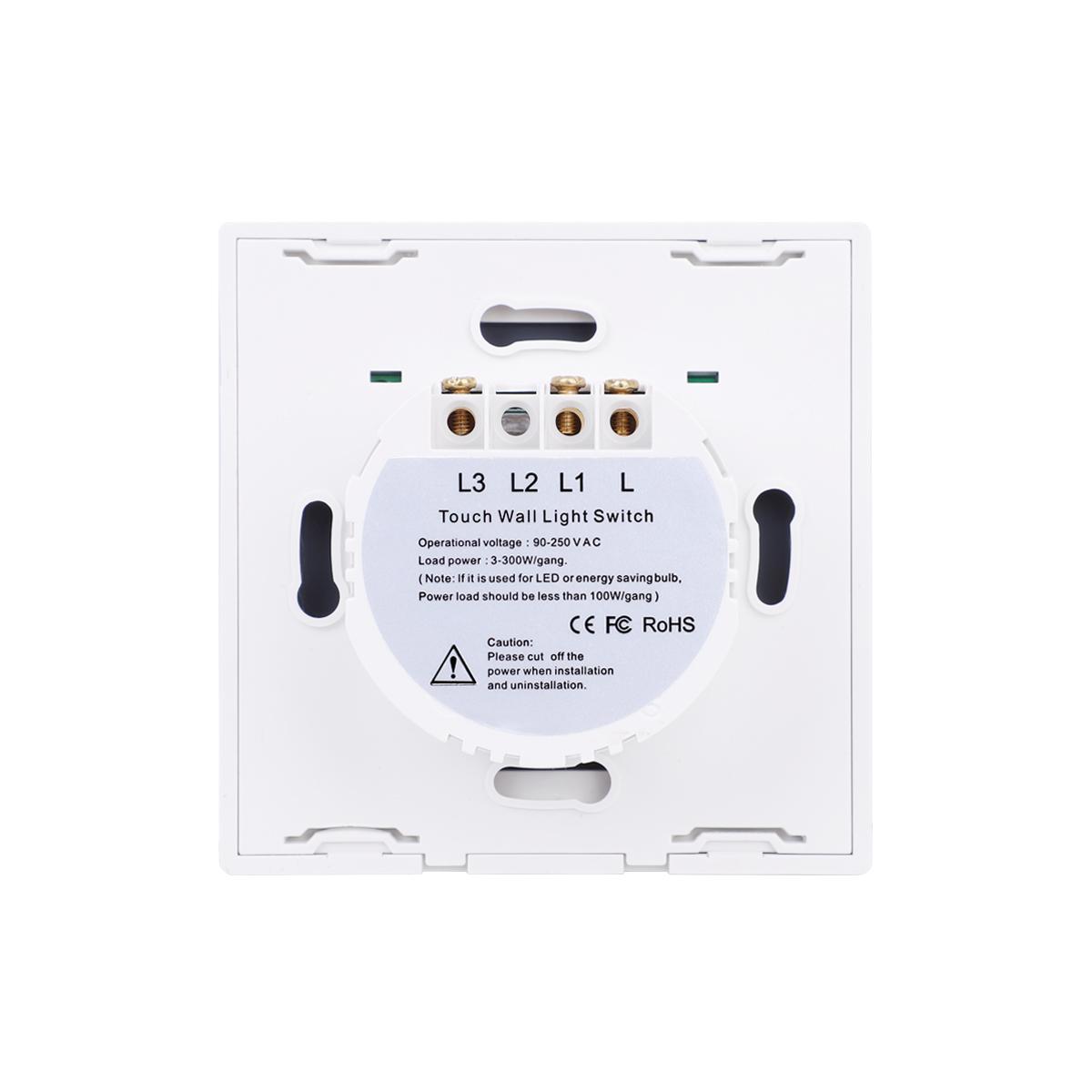 Bingoelec Wireless Control Wifi Smart Home EU Touch Light Wall Electrical Tuya Smart Dimmer Switch 86mm*86mm&Eu Standard