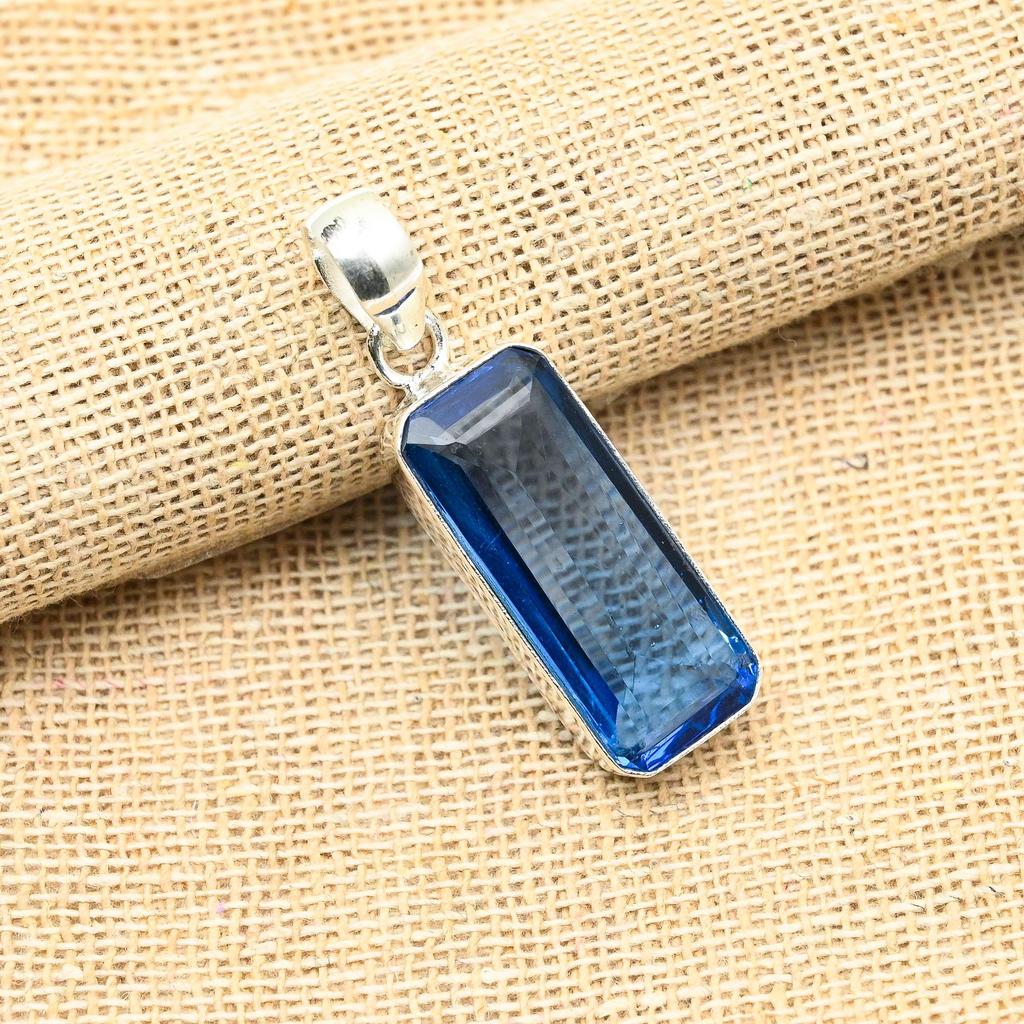 Tanzanite Gemstone 925 Sterling Silver Jewelry Handmade Pendant For Wedding Gift