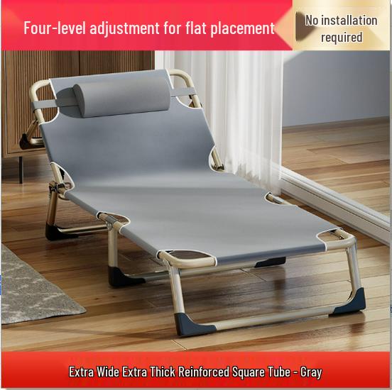 Portable Folding Recliner: Single Bed for Home, Office Nap, Camping, and Multifunctional Use