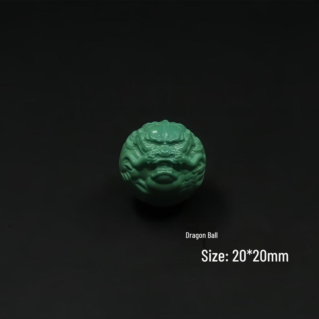 Magnesite Turquoise Buddhist Prayer Bracelet with Carved Dragon and Lotus Design