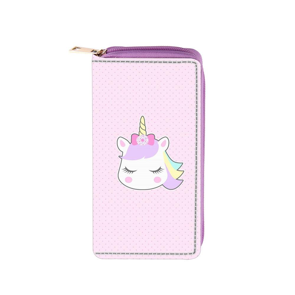 

Аниме периферийный мультяшный единорог длинный кошелек на молнии, кошелек-клатч