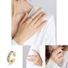 Elegant Minimalist Rainbow Open Ring For Women Adjustable Stylish Copper Fashion Accessory