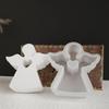 Molde de Silicone para Vela de Coelho Fofo Gesso Incenso Montado em Carro Gesso Expansivo Molde de Sabão Coelho da Páscoa Molde de Vela de Aromaterapia