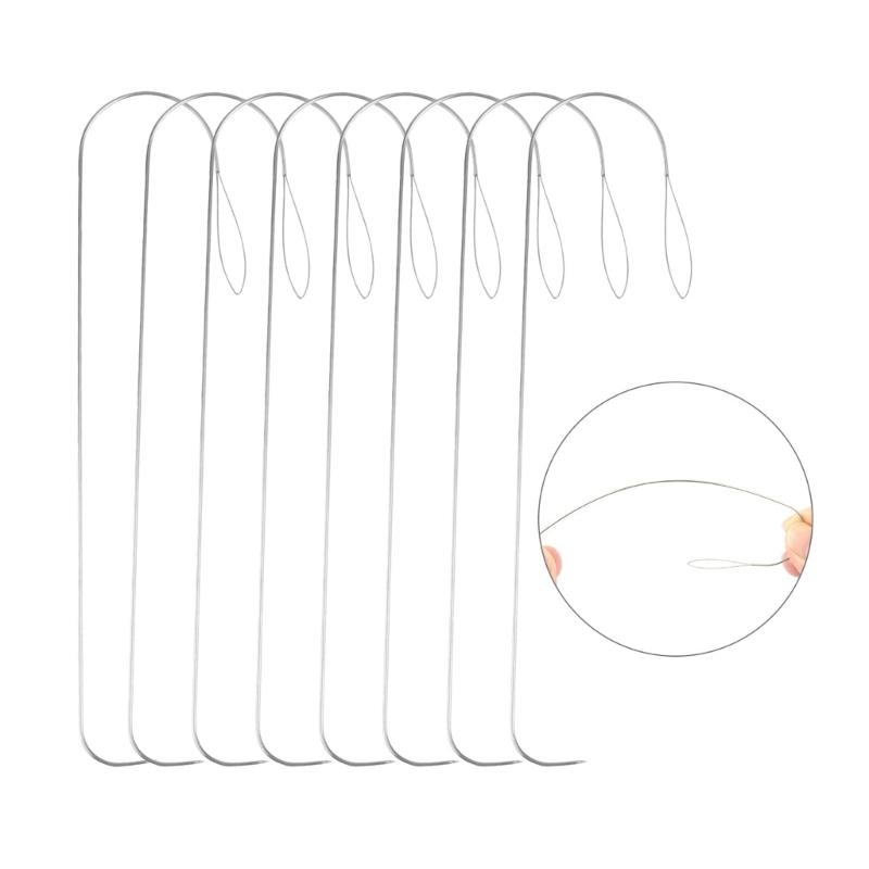 Set of 4 Curved  Bead Needle Accessory Bead Spinner Needle Stainless Steel Curved Needle for  Bead Artisans