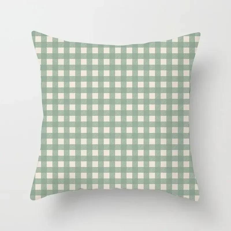 

Polyester Fine Fresh green pillowcase art Pattern Cushion Cover Geometric Pillowcase Living Room Sofa Bedroom Home decor,(5) 66x66cm