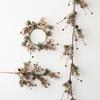 Champagne Gold Pine Cone Wreath Ornament - Christmas Decoration & DIY Vine Candlestick.