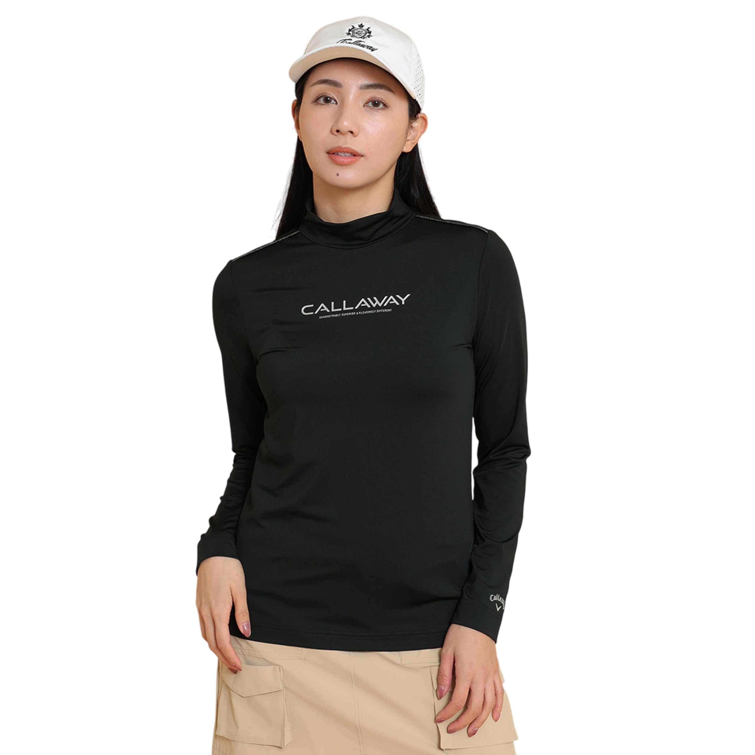 

Callaway Long Sleeve Mock Neck Shirt UV for C25133201 Size LL Women s (Stretchable, Protection) Golf, 1010_Black,