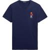 Polo Solid Color Round Neck Letter Print Short Sleeve T-Shirt Men Tops Blue MNPOTSH1N821816-410