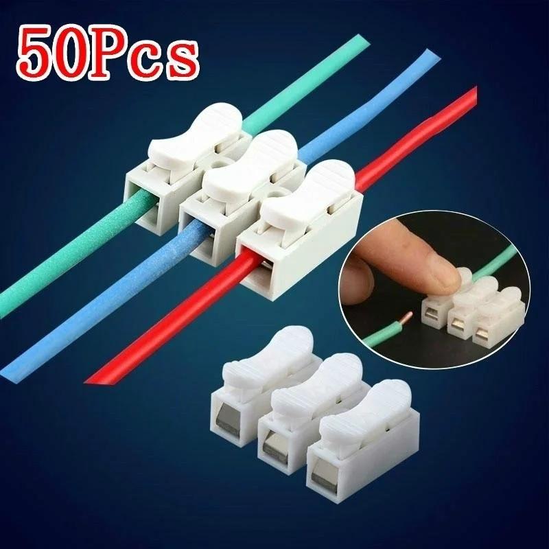 

50Pcs Electrical Cable Connectors Snap Splice Crimp Wire Connector Electric Connector