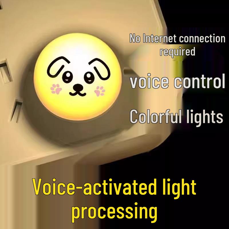 Best-Selling Creative Smart Voice-Control Portable Night Light with Cute Dog Design