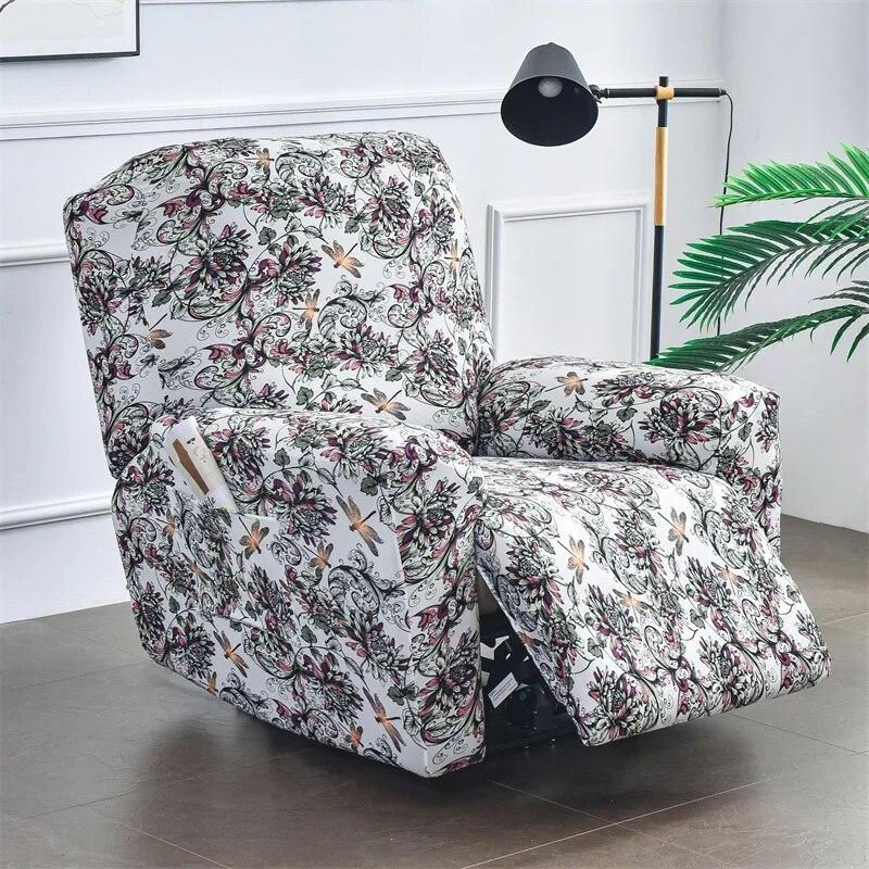 Nordic Flowers Recliner Sofa Covers Lazy Boy Elastic Sofa Protector Slipcover Relax Armchair Cover Lounge Home Pets Anti-Scratch