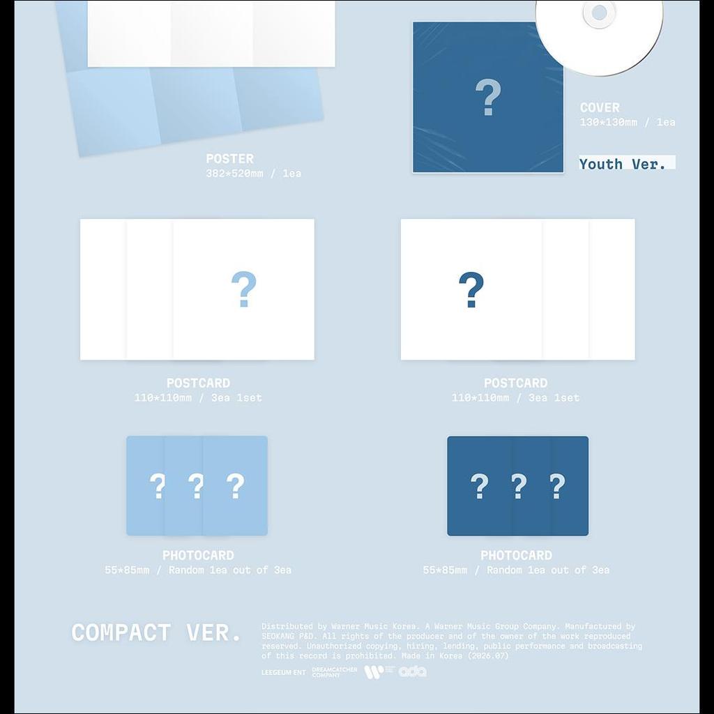 [Pre-order][SET] UAU [Playlist #Your Youth] COMPACT VER. (Your ver., Youth ver.) + Free Gift