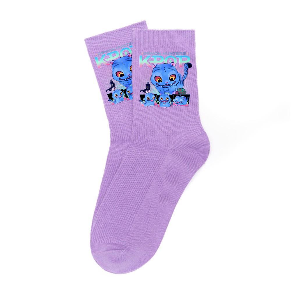 Neueste Kpop-Dämonenjäger-Socken, weich, dick und warm, für Schüler, Outdoor-Sportarten, Herbst, kalte Jahreszeit, Mädchen, wadenlang, Kindergeburtstag, Geschenk