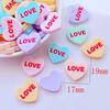 20Pcs New Cute Mini Resin Love Flat Back Cabochon Scrapbook Kawaii DIY Embellishments Accessories