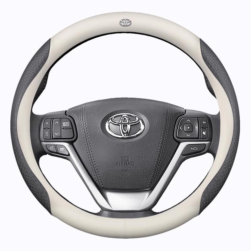 UCXA9 Protector de cuero para volante de coche, accesorios para Toyota CHR RAV4 Corolla Highlander Prius Yaris Prius RAIZE Auris Camry