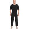 Mono Adaptativo con Cremallera para Hombre Cuello Redondo Media Manga Cintura Elástica Cremallera Trasera Invisible Bolsillo con Solapa Fácil de Poner