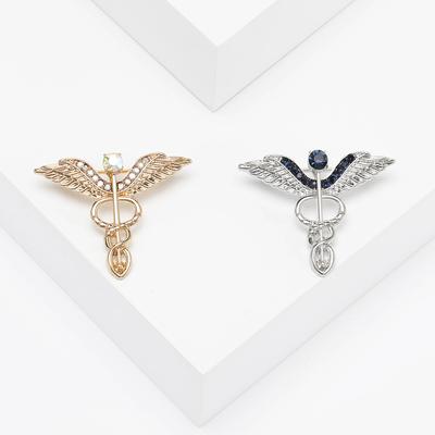 Vintage Legierung Strass Engelsflügel Brosche Trendy Kreative Herren Und Damen Anzug Mantel Corsage Schmuck Pin
