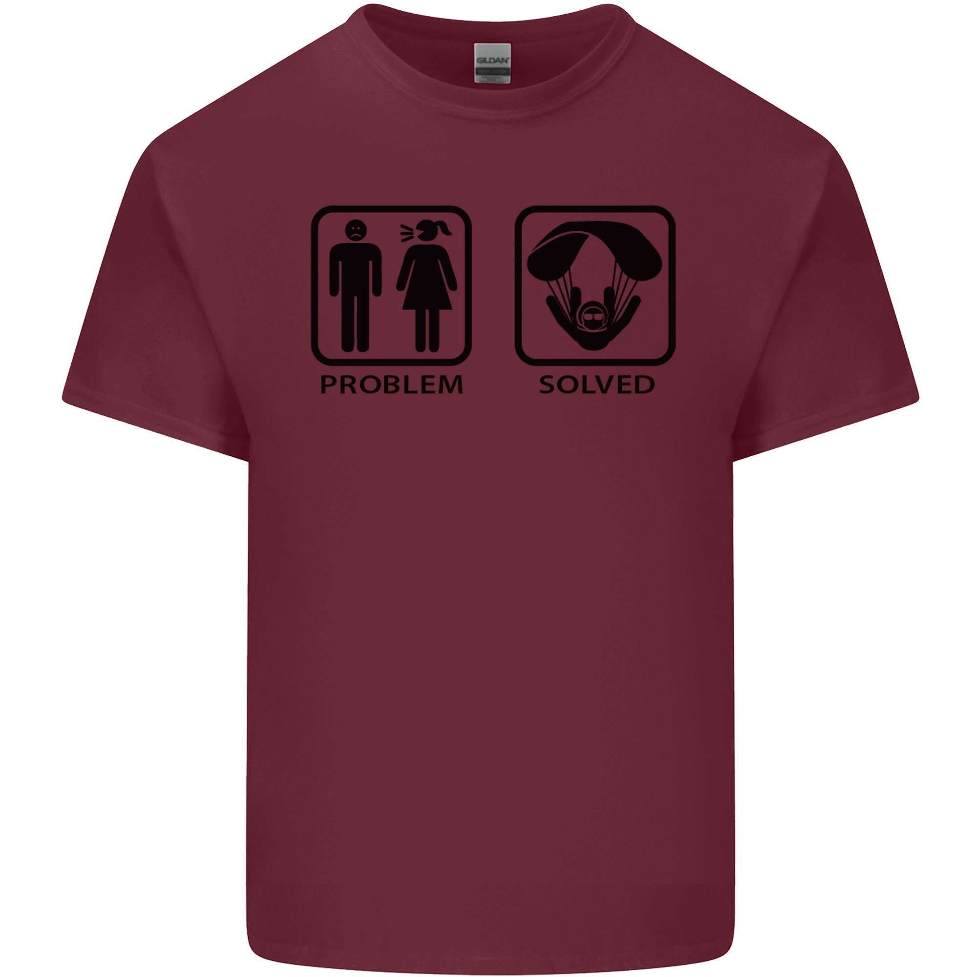 Problem Solved Skydive Freefall Paras Unisexs Light Cotton TShirt S