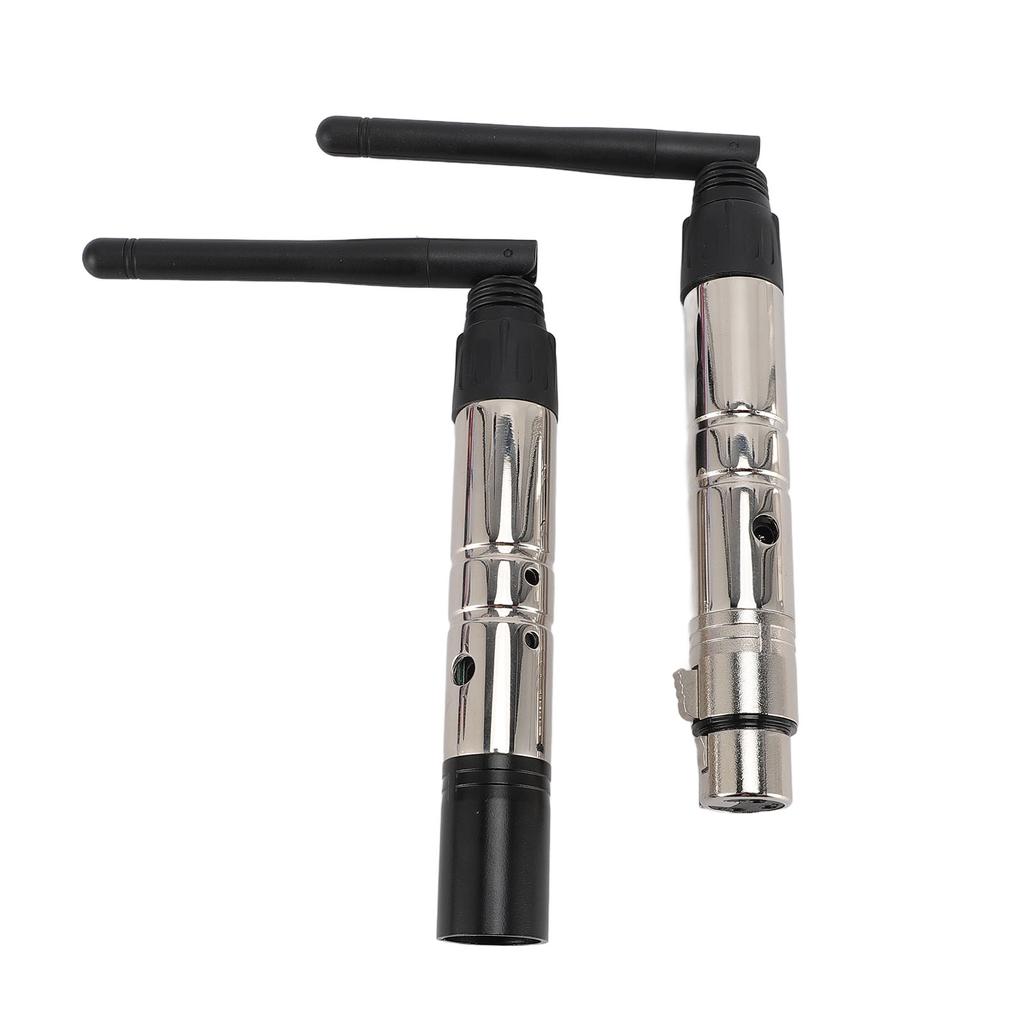 Stage Lighting Control Wireless Transmitter Receiver System 2 in 1 3 Pin with Male Female Plug